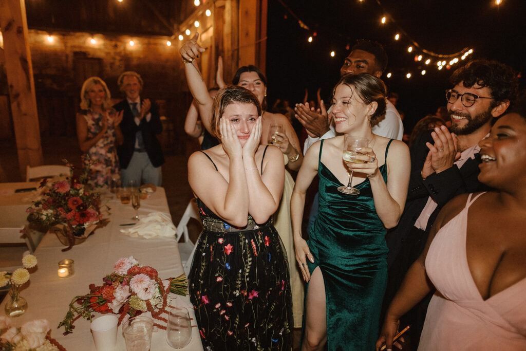 Authentic, candid Vermont wedding photography capturing laughter and connection.